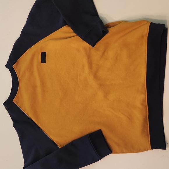 Vans Crewneck Sweatshirt Yellow Navy Blue Extra Large 18 20 - Picture 1 of 6